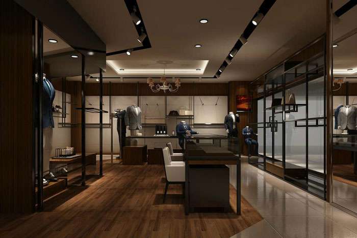 鄭州男西裝專賣店裝修設(shè)計(jì)效果圖