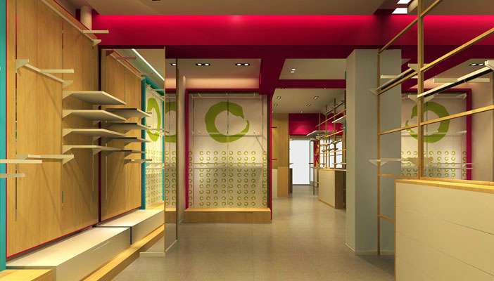 鄭州兒童服裝形象專賣店裝修設(shè)計案例