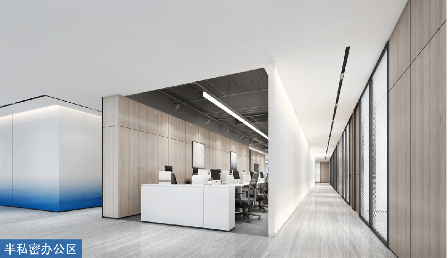 1500平科技公司簡約辦公室設(shè)計(jì)