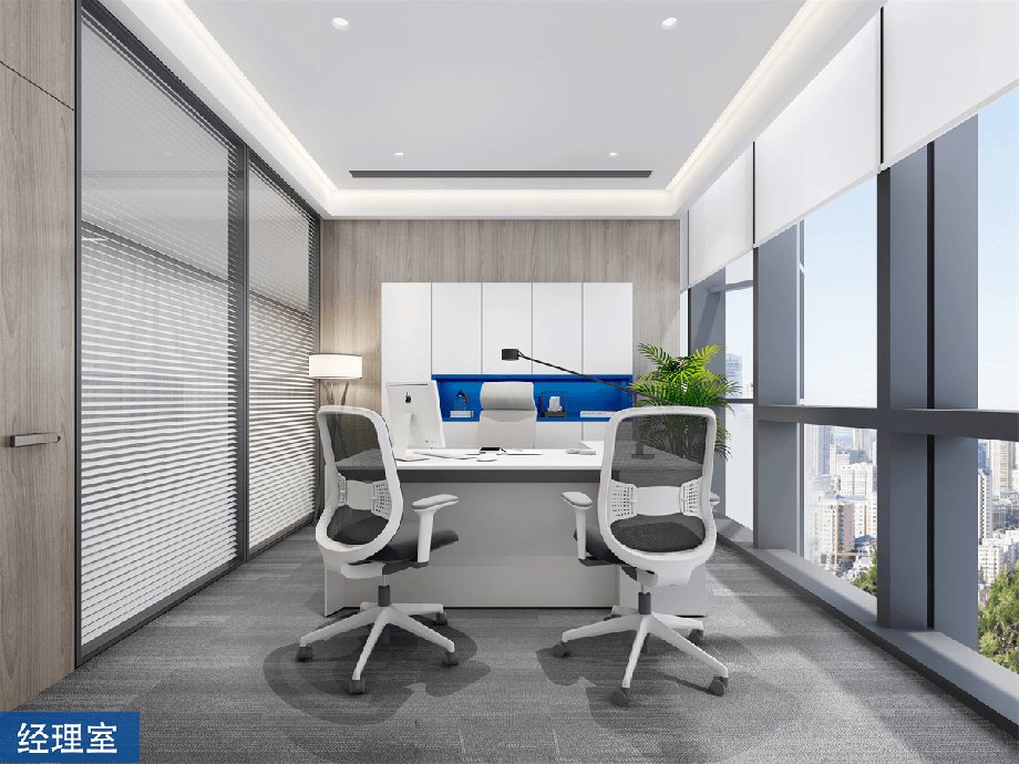 1500平科技公司簡約辦公室設(shè)計(jì)