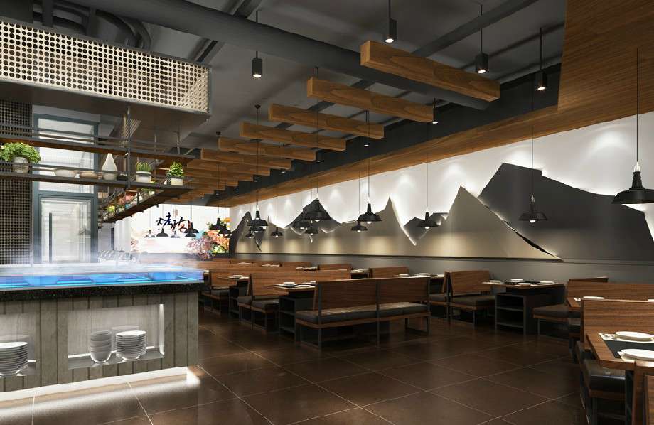 450平米宜鼎鮮巴西自助餐廳裝修設(shè)計