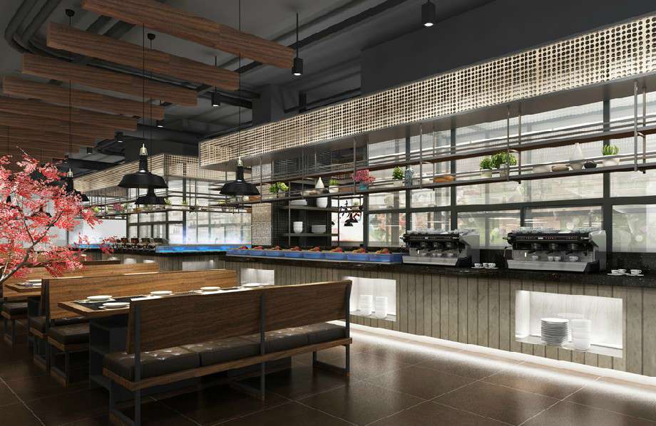 450平米宜鼎鮮巴西自助餐廳裝修設(shè)計