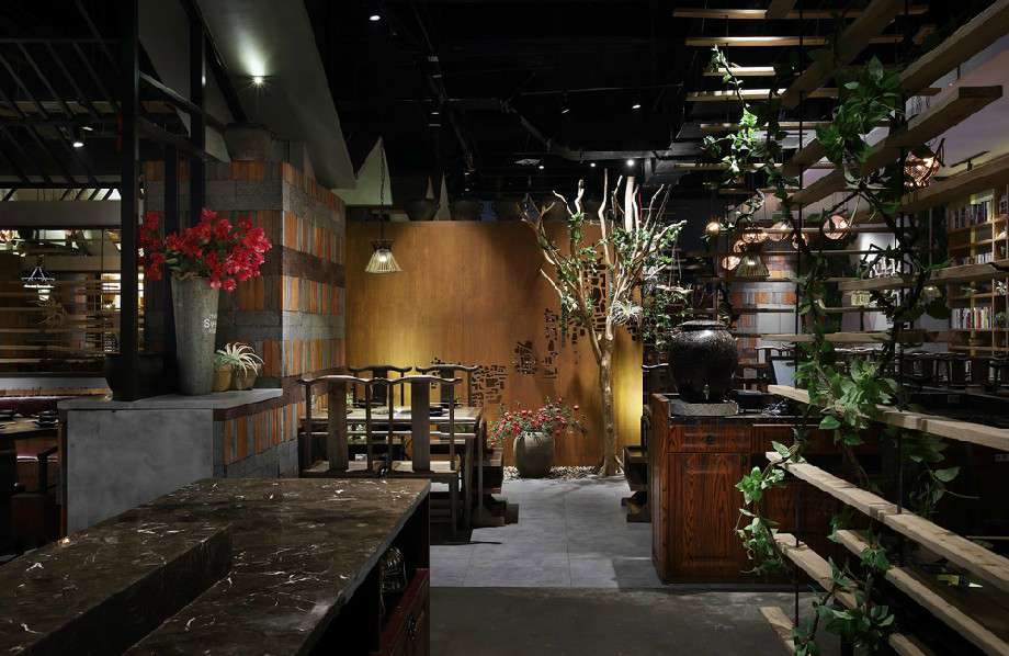 800平米黑馬火鍋店裝修設(shè)計效果圖