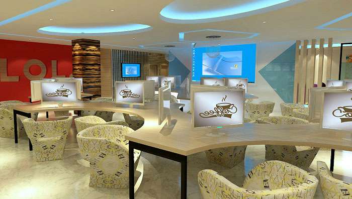 鄭州網(wǎng)咖裝修設(shè)計(jì)案例