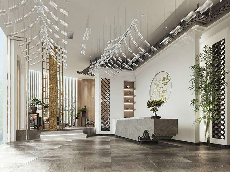 輕奢風格足浴店裝修設(shè)計效果圖