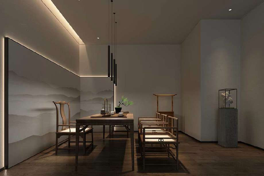 高端茶樓裝修設(shè)計效果圖