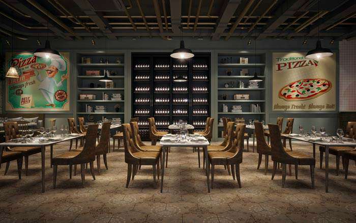 披薩店裝修設(shè)計(jì)效果圖