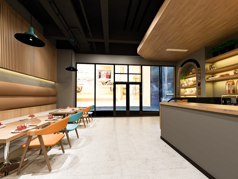 160平米咖啡廳裝修改造設(shè)計(jì)效果圖