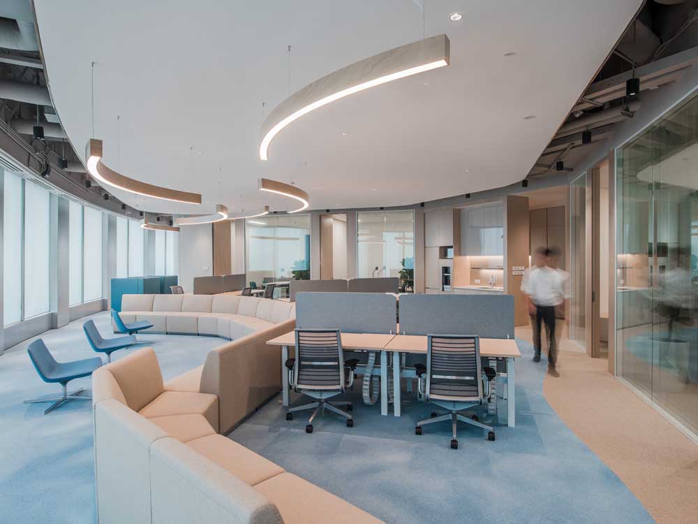 鄭州事務所辦公空間裝修設計，麻繩工作室效果圖