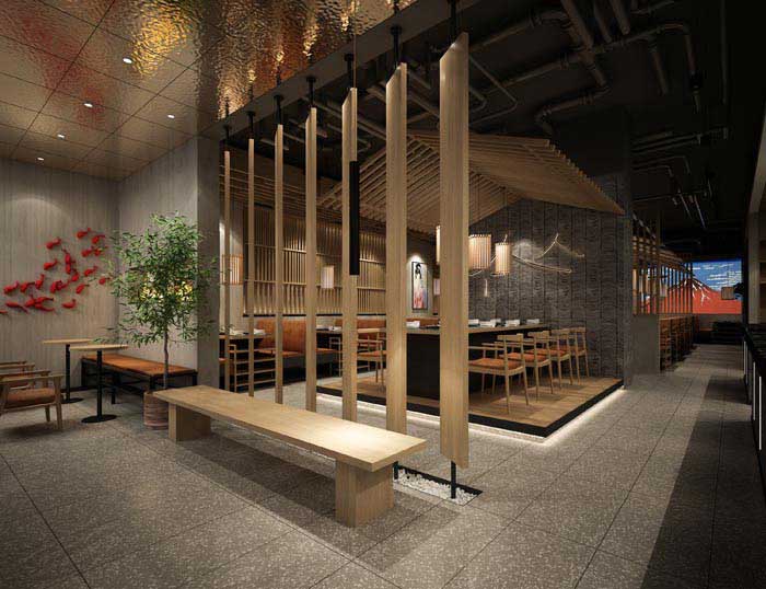 350平米燒烤餐廳裝修設(shè)計效果圖