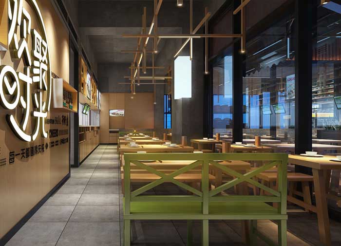 500平米鄭州木屋烤肉餐廳裝修設(shè)計