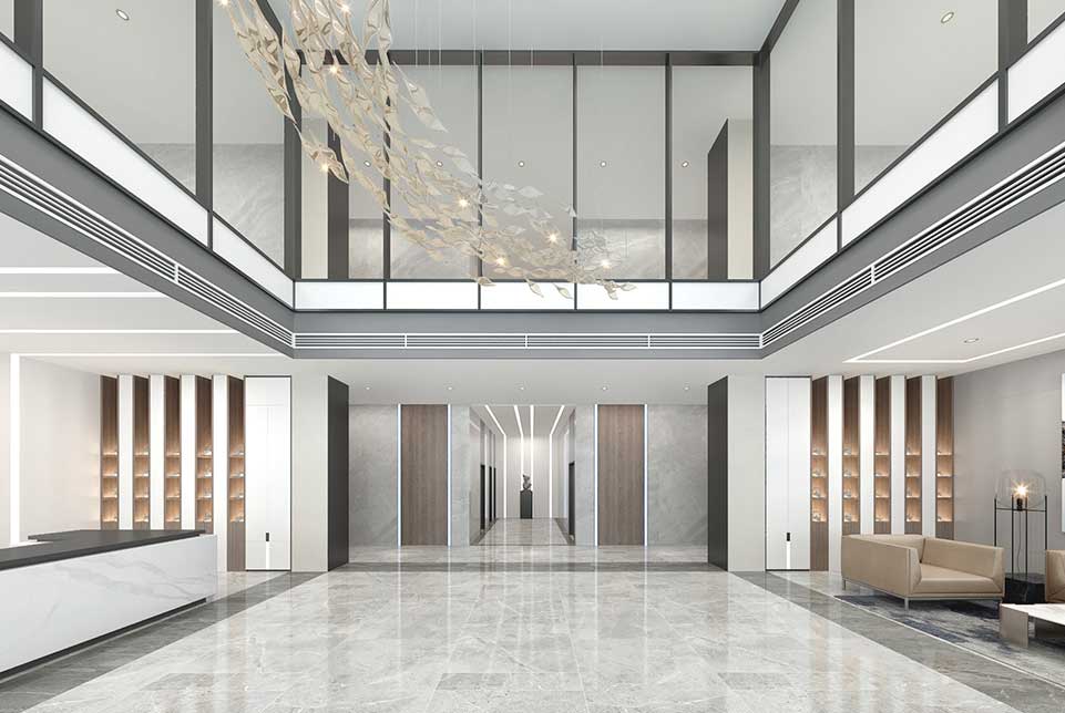 焦作寫字樓大堂設(shè)計效果圖
