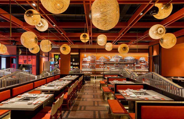 550m2鄭州火鍋店設(shè)計效果圖