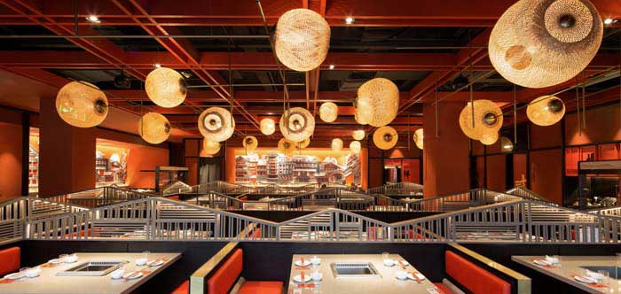 550m2鄭州火鍋店設(shè)計效果圖