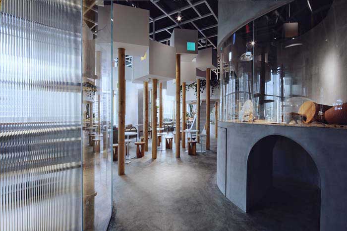 鄭州300m2動物主題咖啡廳設(shè)計(jì)效果圖