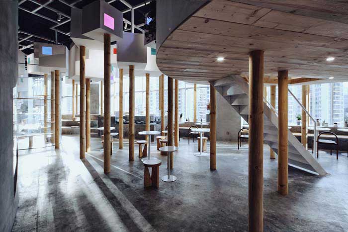 鄭州300m2動物主題咖啡廳設(shè)計(jì)效果圖