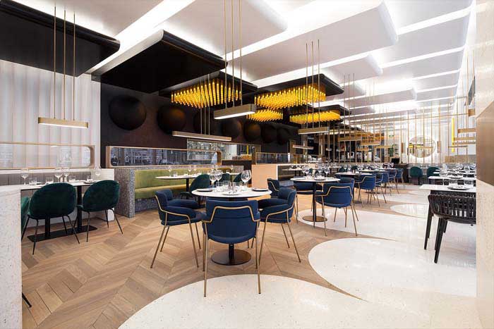 450m2精品西餐廳設(shè)計效果圖