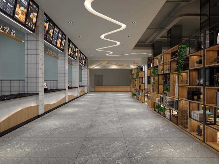 500平米鄭州快餐廳設(shè)計效果圖