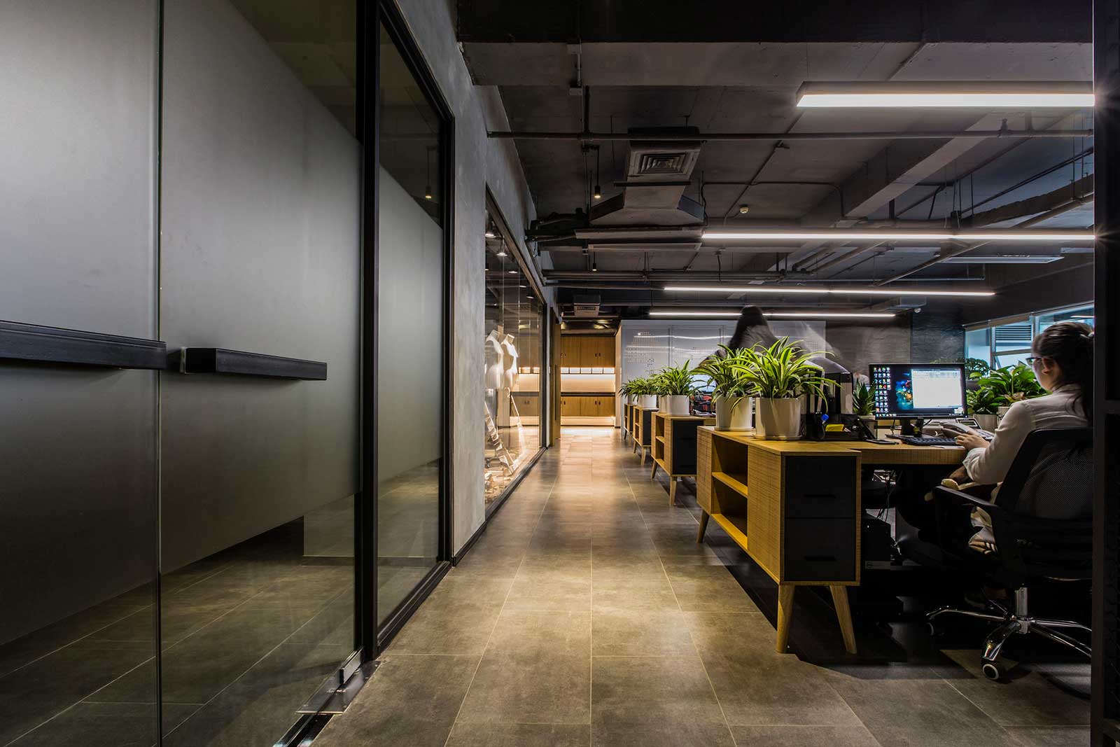 390平米工業(yè)風辦公室裝修設計效果圖