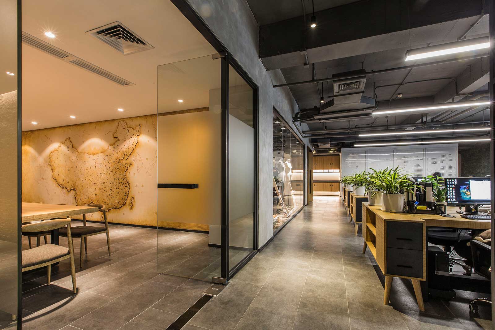 390平米工業(yè)風辦公室裝修設計效果圖