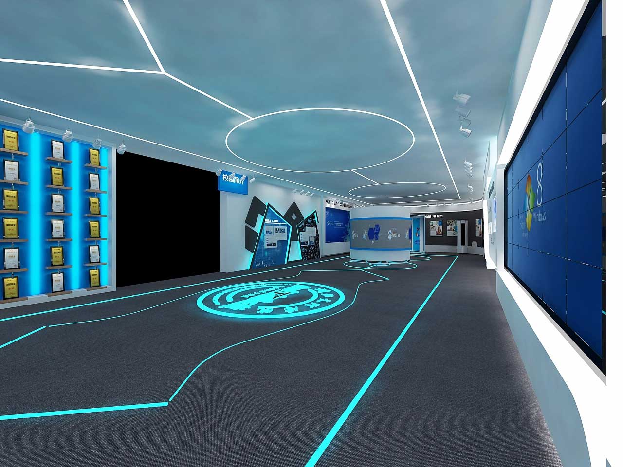 鄭州學(xué)?？萍颊桂^裝修設(shè)計(jì)效果圖