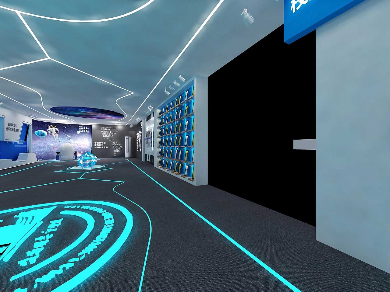 鄭州學(xué)?？萍颊桂^裝修設(shè)計(jì)效果圖