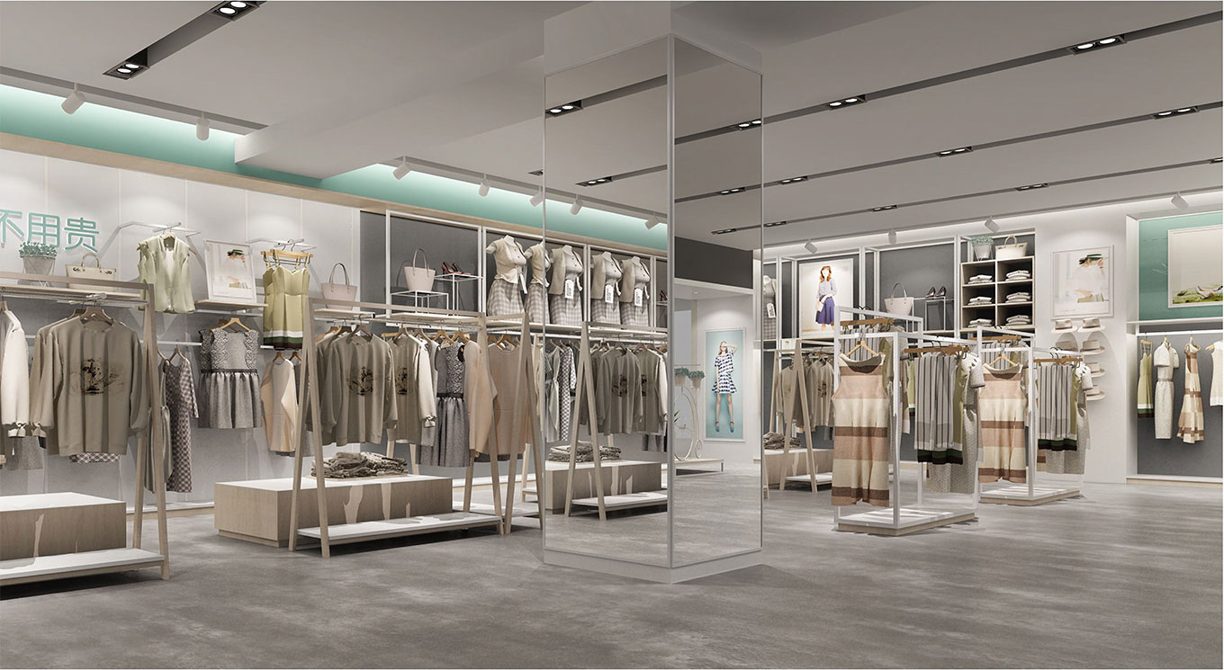 時尚女裝專賣店設(shè)計裝修效果圖