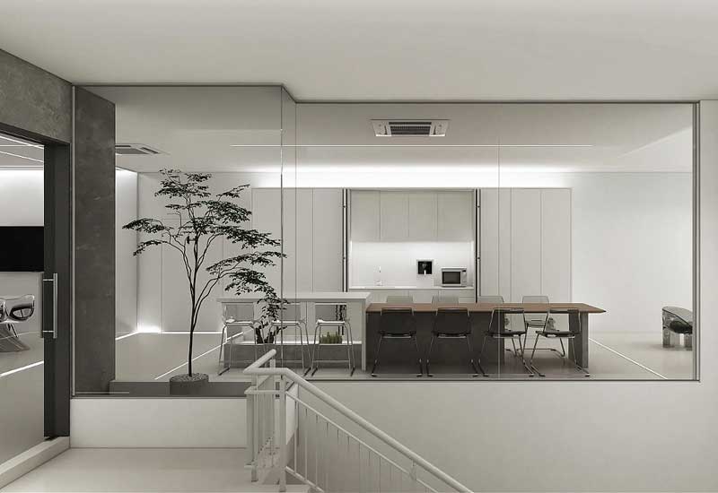 簡(jiǎn)約辦公空間設(shè)計(jì)-鄭州辦公室裝修效果圖