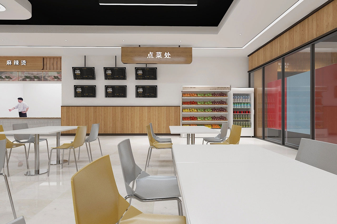 工廠員工食堂設(shè)計(jì)-廠區(qū)食堂裝修設(shè)計(jì)效果圖