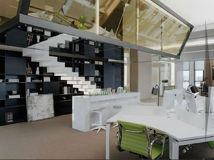 鄭州東區(qū)辦公室裝修設(shè)計工業(yè)風(fēng)格效果圖