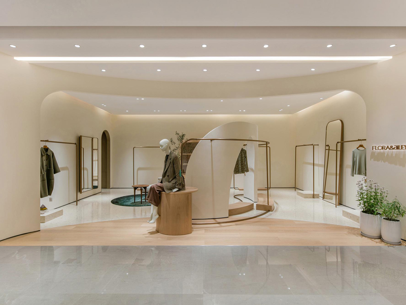 120平米現(xiàn)代簡約風服裝店裝修設(shè)計