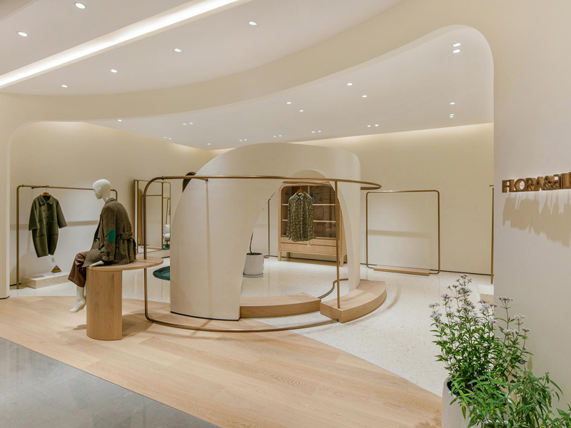 120平米現(xiàn)代簡約風服裝店裝修設(shè)計