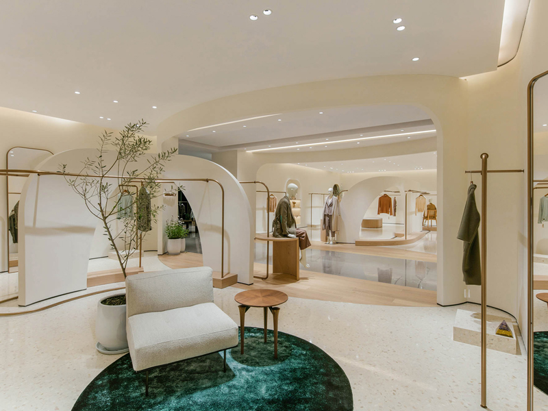 120平米現(xiàn)代簡約風服裝店裝修設(shè)計