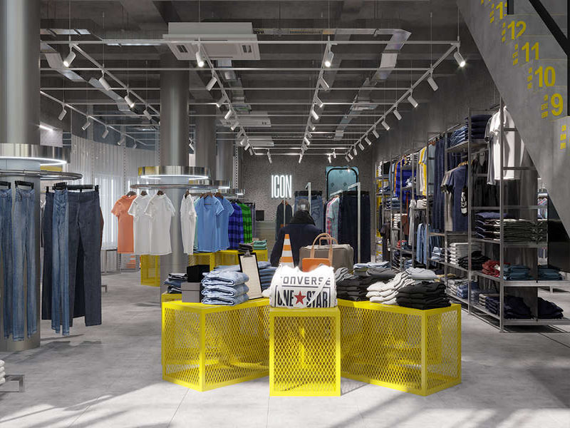 80平米極簡風(fēng)格臨街服裝店設(shè)計(jì)