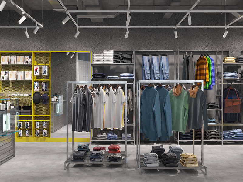 80平米極簡風(fēng)格臨街服裝店設(shè)計(jì)