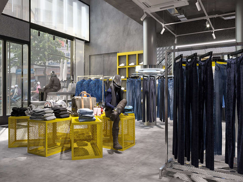 80平米極簡風(fēng)格臨街服裝店設(shè)計(jì)