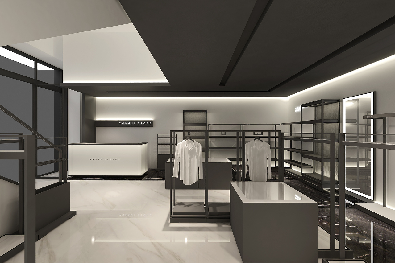 300平米鄭州男裝專賣(mài)店裝修設(shè)計(jì)效果圖