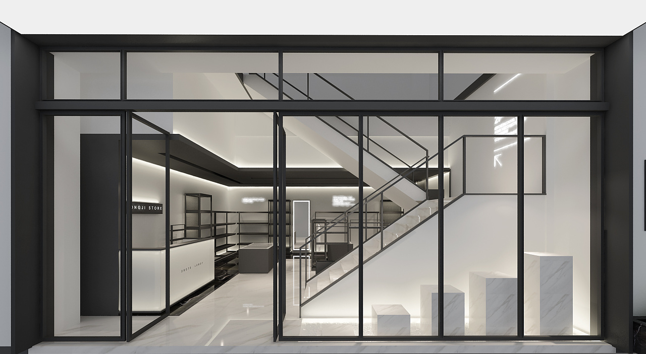 300平米鄭州男裝專賣(mài)店裝修設(shè)計(jì)效果圖