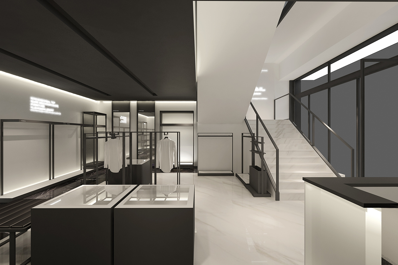 300平米鄭州男裝專賣(mài)店裝修設(shè)計(jì)效果圖