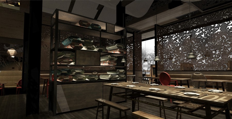 600平方烤肉店面裝修設(shè)計(jì)效果圖