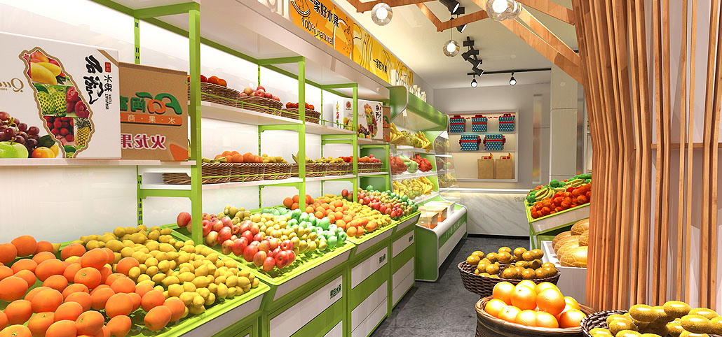 55平米水果門店裝修設(shè)計效果圖