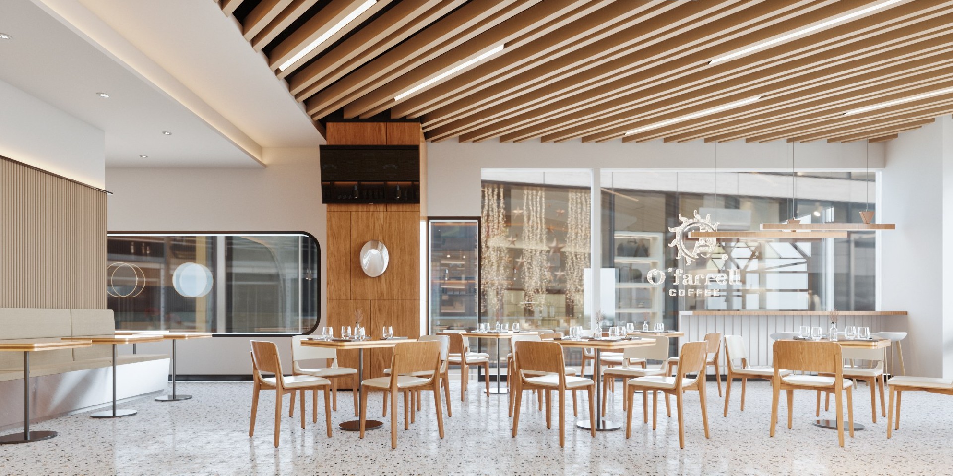 150平米咖啡廳裝修設(shè)計效果圖