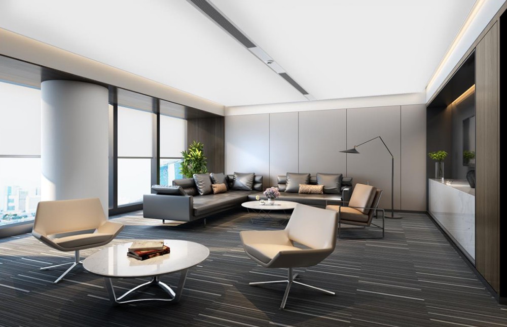 300平米實業(yè)公司辦公室設計效果圖