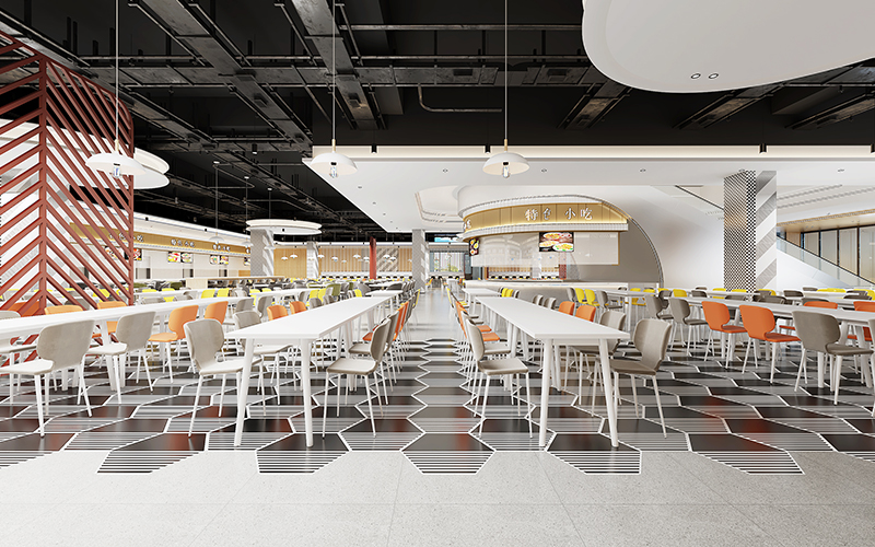 800平米學(xué)校食堂設(shè)計(jì)裝修效果圖