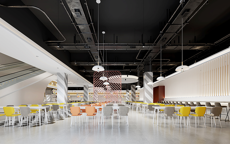 800平米學(xué)校食堂設(shè)計(jì)裝修效果圖