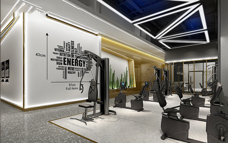 1800平米健身俱樂(lè)部裝修效果圖
