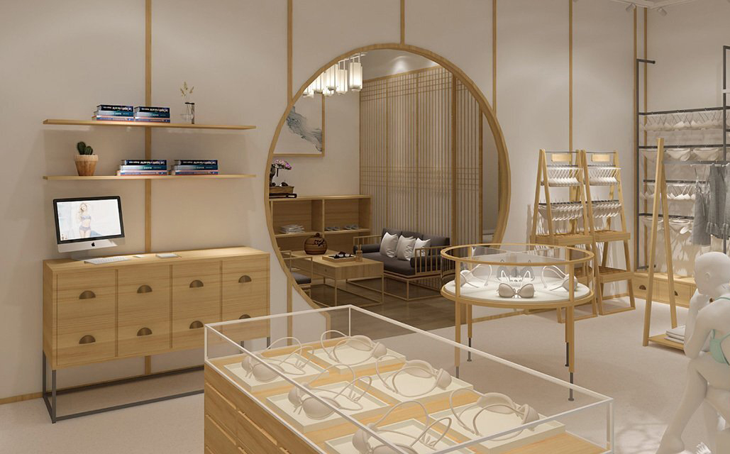 150平米女裝內(nèi)衣品牌店設計裝修效果