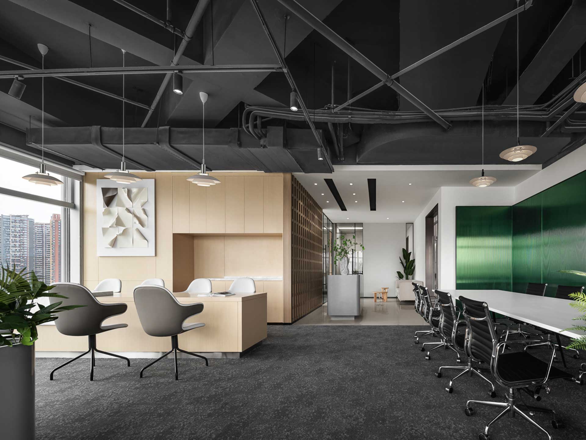 315平米辦公空間設(shè)計(jì)裝修效果圖