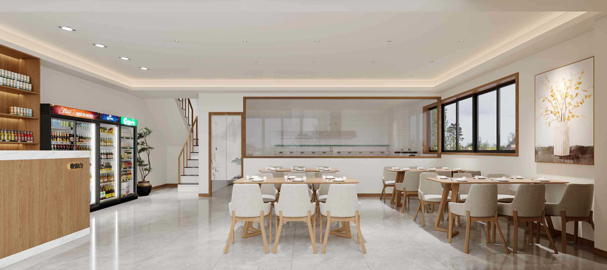 215平米自貢炒菜館裝修設(shè)計效果圖