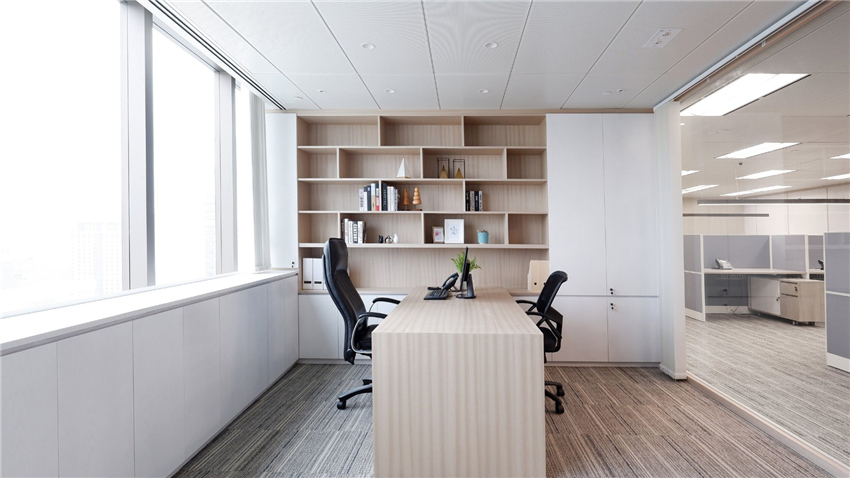 300平極簡(jiǎn)主義辦公空間設(shè)計(jì)效果圖